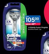 Gillette Fusion Proglide Sensitive Power 1 Up-Per Pack