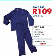 Conti Suit 2 Piece Royal Blue (Size 34-44)