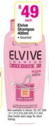 Elvive Shampoo Assorted-400ml 