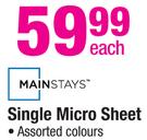 Mainstays Single Micro Sheet-Each
