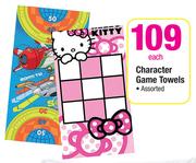 Character Game Towels Assorted-Each