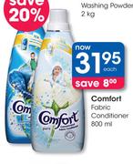 Comfort Fabric Conditioner-800ml Each