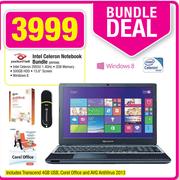 Packard Bell Intel Celeron Notebook Bundle