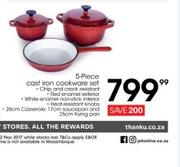 5-Piece Cast Iron Cookware Set