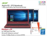 Acer Aspire E5-573 Notebook + Microsoft Office 365 Personal-Each