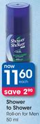 Shower To Shower Roll-On For Men-50ml