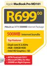 Apple macbook Pro MD101-On MTN 500MB Internet Package