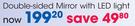 Clicks Small Double-Sided Mirror With LED Light