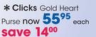 Clicks Gold Heart Purse-Each
