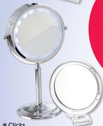 Clicks Small Double-Sided Hand Or Stand Mirror
