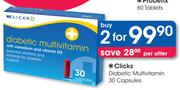 Clicks Diabetic Multivitamin Capsules-2 x 30's
