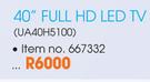 Samsung 40" Full HD LED TV(UA40H5100)