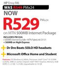 HP Envy M6+DrDre Beats Solo HD Headsets+Microsoft Office Home&Student-On MTN 500MB Internet Package