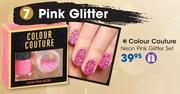 Colour Couture Neon Pink Glitter Set