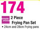 Simple Choice 2 Piece Frying Pan Set