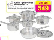 Tissolli 12 Piece Saphire Stainless Steel Cookware Set
