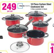 Mainstays 10 Piece Carbon Steel Cookware Set