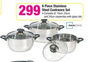 Mainstays 6 Piece Steel Cookware Set