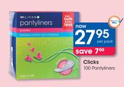 Clicks 100 Pantyliners-Per Pack