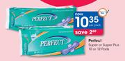 Perfect Super or Super Plus 10 or 12 Pads-Per Pack