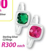Sterling Silver CZ Rings Each