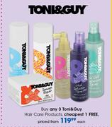 Toni & Guy Hair Care Products
