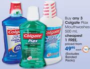 Clogate Plax Mouthwashes-500ml Each