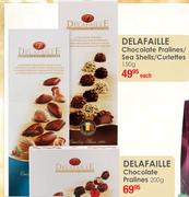 Delafaille Chocolate Pralines/Sea Shells/Curlettes-150g Each