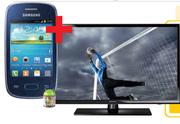 Samsung Galaxy Pocket Neo + Samsung 32" LED TV-On MTN Choice 100
