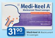 Medi-Keel A Blackcurrant 16 Lozenges-Per Pack