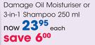 Dark And Lovely Damage Oil Moisturiser Or 3-In-1 Shampoo-250ml Each