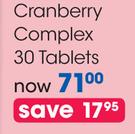 Vital Cranberry Complex 30 Tablets-Per Pack