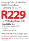 Samsung Galaxy Pocket Neo(S5310) Smartphone+Samsung 32" LED TV-On MTN Any Time 100