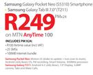 Samsung Galaxy Pocket Neo(S5310) Smartphone+Samsung Galaxy Tab3 7.0"(T211)-On MTN Any Time 100