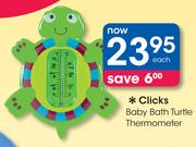 Clicks Baby Bath Turtle Thermometer-Each