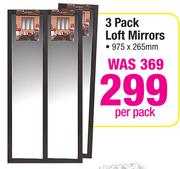 3 Pack Loft Mirrors-975 x 265mm