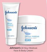 Johnson's 24 Hour Moisture Face & Body Cream Tub-200ml