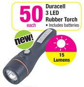 Duracell 3 LED Rubber Torch