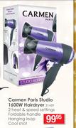 Carmen Paris Studio 1600W Hairdryer