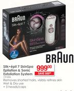 Braun Silk Epil 7 SkinSpa Epliation & Sonic Exfoliation System
