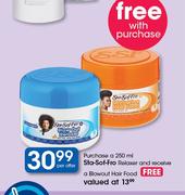 Sta-Sof-Fro Relaxer 250ml+Free Blowout Hair Food 