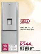 Defy 323Ltr Metallic Fridge DAC517