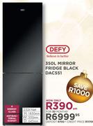 Defy 350Ltr Mirror Fridge Black DAC551