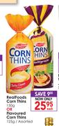 Real Foods Corn Thins 150g Or Flavoured Corn Thins 125g Assorted-Each