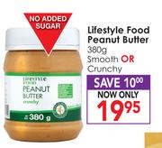 Lifestyle Food Peanut Butter 380g Smooth Or Crunchy