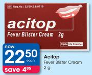Acitop Fever Blister Cream-2g Each