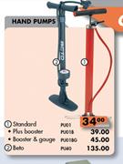 Hand Pump Standard Plus Booster & Guage-PUO18G