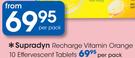 Supradyn Recharge Vitamin Orange 10 Effervescent Tablets-Per Pack