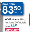 Vitaforce Ultra Immune 30 Tablets-per Pack