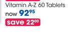 Vitaforce Vitamin A-Z 60 Tablets